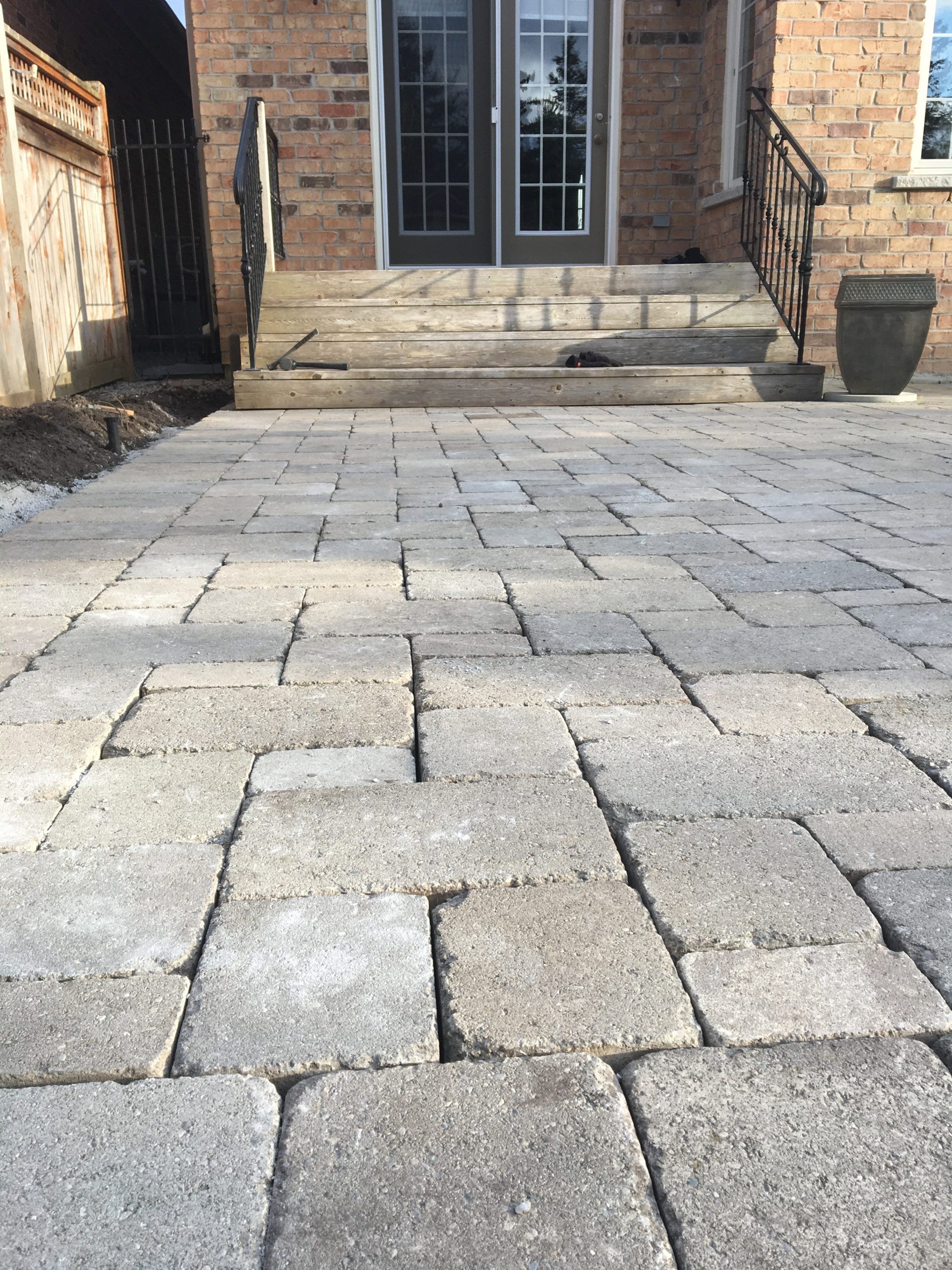 Repaired Paver Patio after being leveled